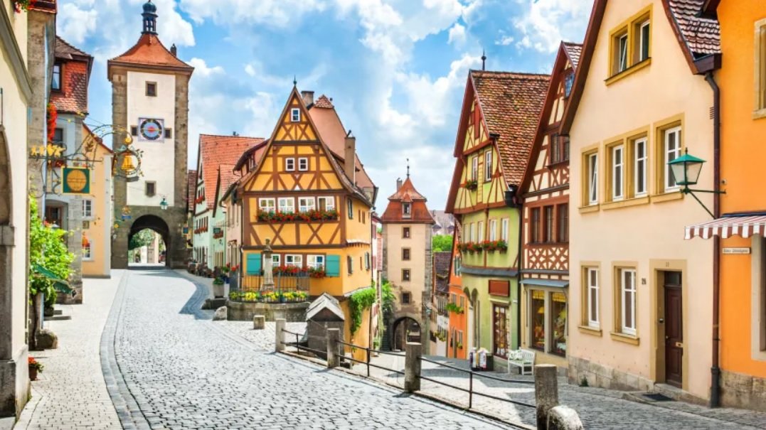half timbered houses the symbol of historical german neighborhoods